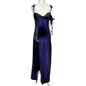 Fredericks of Hollywood Womens M Vintage-Inspired Purple Velvet Lace Lingerie